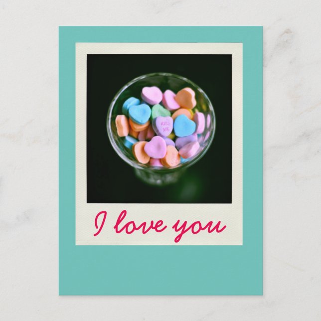 Candy Hearts Postcard (Front)