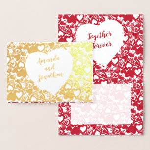 Candy Hearts Together Forever Anniversary Foil Card