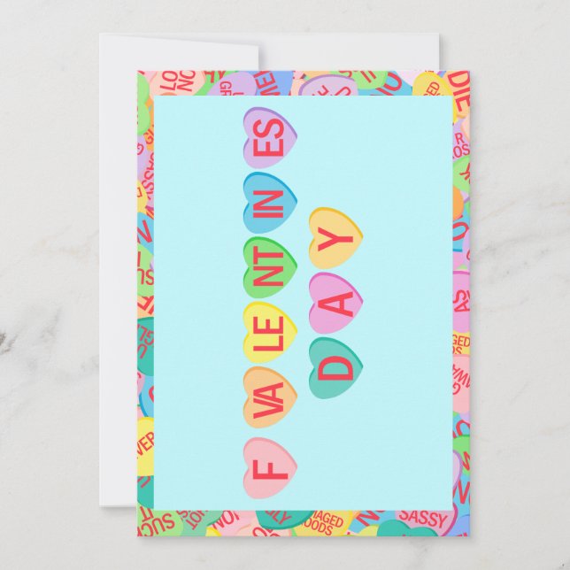 Candy Hearts V. 2.0 Holiday Card (Front)