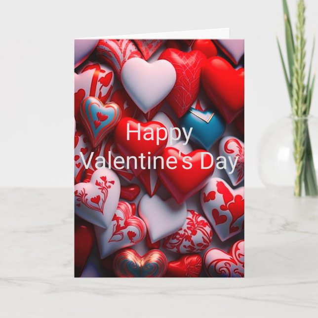 Candy Hearts Valentine's Day Card (Front)