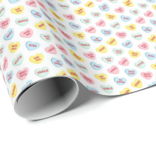 Candy Hearts Wrapping Paper