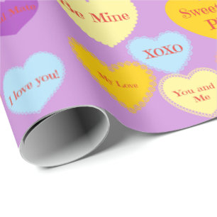 Candy Hearts Wrapping Paper