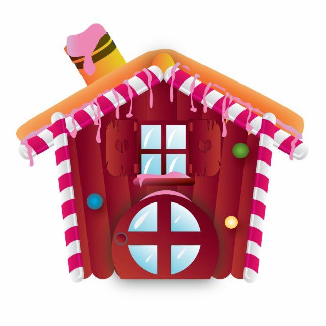 candy house standing photo sculpture (Front)