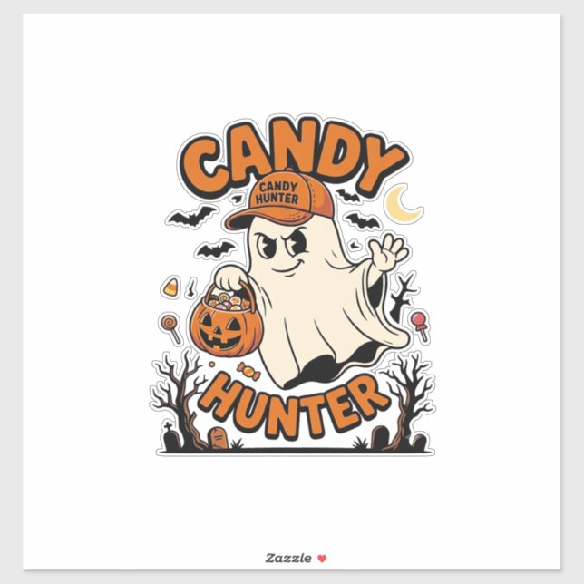 Candy Hunter Halloween Ghost Pumpkin Bucket_1 (Sheet)