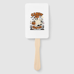 Candy Hunter Halloween Ghost Pumpkin Bucket_1 Hand Fan
