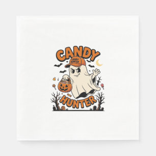 Candy Hunter Halloween Ghost Pumpkin Bucket_1 Napkin