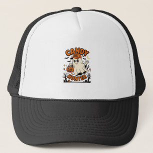 Candy Hunter Halloween Ghost Pumpkin Bucket_1 Trucker Hat