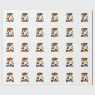 Candy Hunter Halloween Ghost Pumpkin Bucket_1 Wrapping Paper