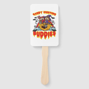 Candy Hunting Buddies Halloween Twin Costume Hand Fan