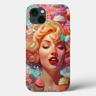 Candy Ice Cream Girl Surreal Fantasy Art iPhone 13 Case