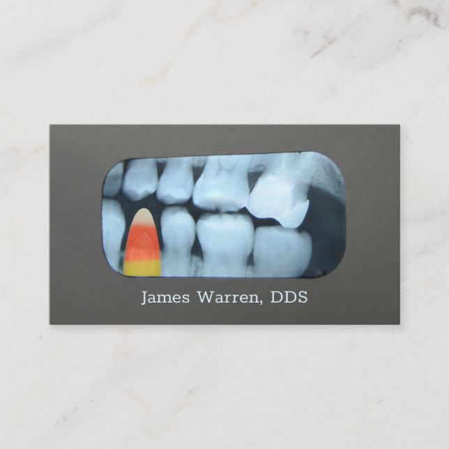 Candy in Teeth Xray Business Card (Front)