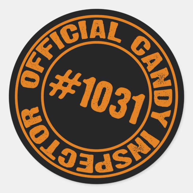 Candy Inspector Classic Round Sticker (Front)