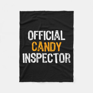 Candy Inspector Halloween Funny Fleece Blanket