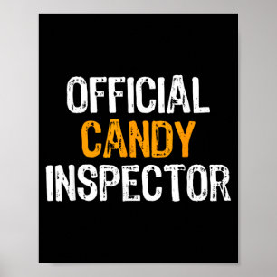 Candy Inspector Halloween Funny Poster