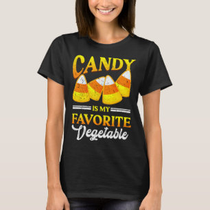 Candy Is My Favourite Vegetable Corn Halloween Tri T-Shirt