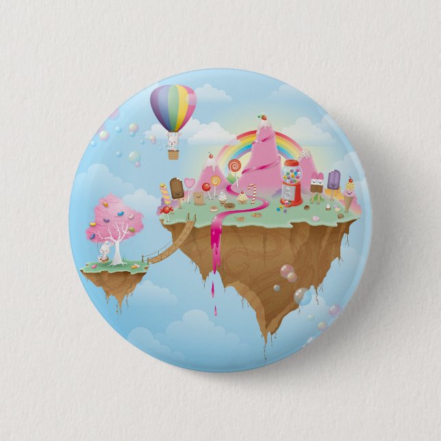 Candy Island 6 Cm Round Badge (Front)