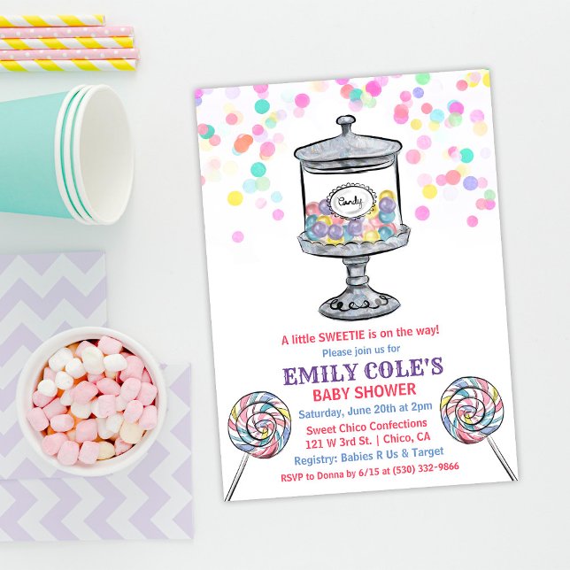 Candy Jar Sweet Baby Shower Invitation (Creator Uploaded)