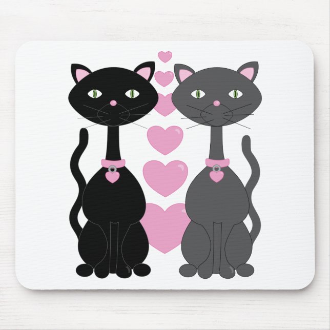 Candy Kitty in Love Mouse Mat (Front)