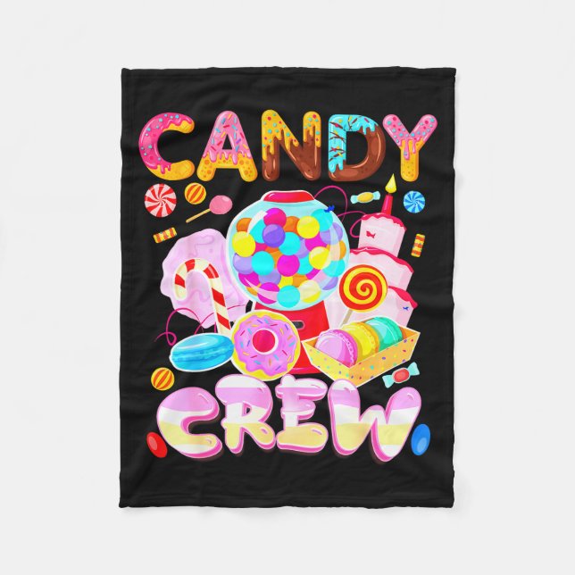 Candy Land Candy Crew Party Halloween Costumes Adu Fleece Blanket (Front)
