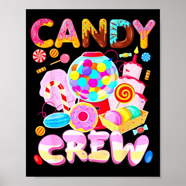 Candy Land Candy Crew Party Halloween Costumes Adu Poster (Front)