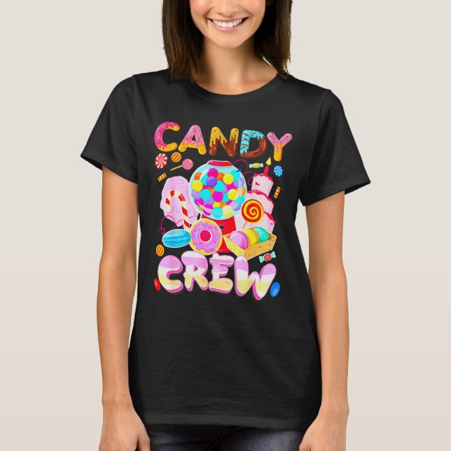 Candy Land Candy Crew Party Halloween Costumes Adu T-Shirt (Front)