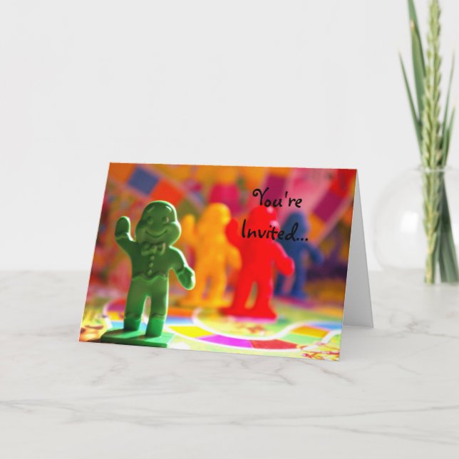 Candy Land Card Invitation (Front)