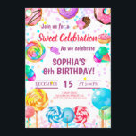 Candy Land Girl Birthday Sweet Celebration Rainbow Invitation<br><div class="desc">Candy Land Girl Birthday Sweet Celebration Rainbow</div>
