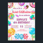 Candy Land Girl Birthday Sweet Celebration Rainbow Invitation<br><div class="desc">Candy Land Girl Birthday Sweet Celebration Rainbow</div>