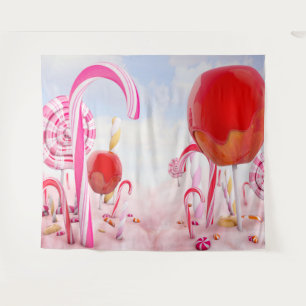 Candy Land Girl Party Backdrop Tapestry