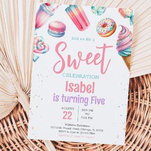 Candy Land Sweet Birthday Invitation