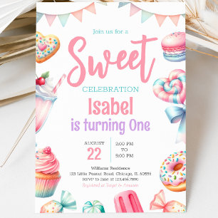 Candy Land Sweet Birthday Invitation