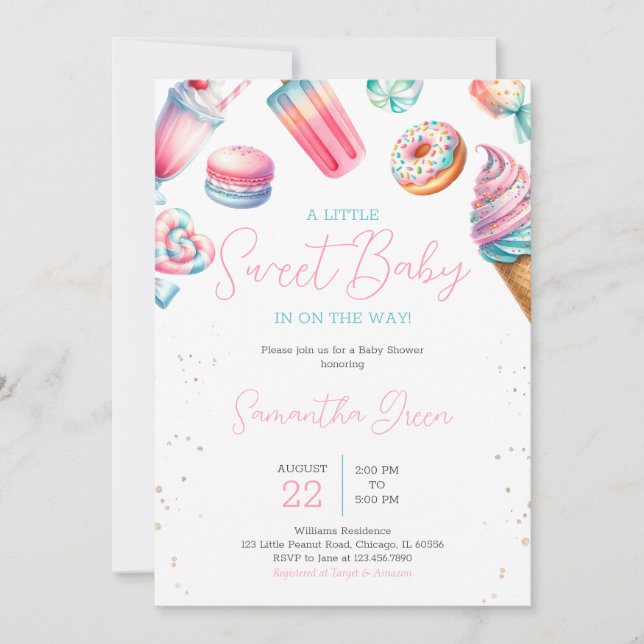 Candy Land Sweets Baby Shower Invitation (Front)