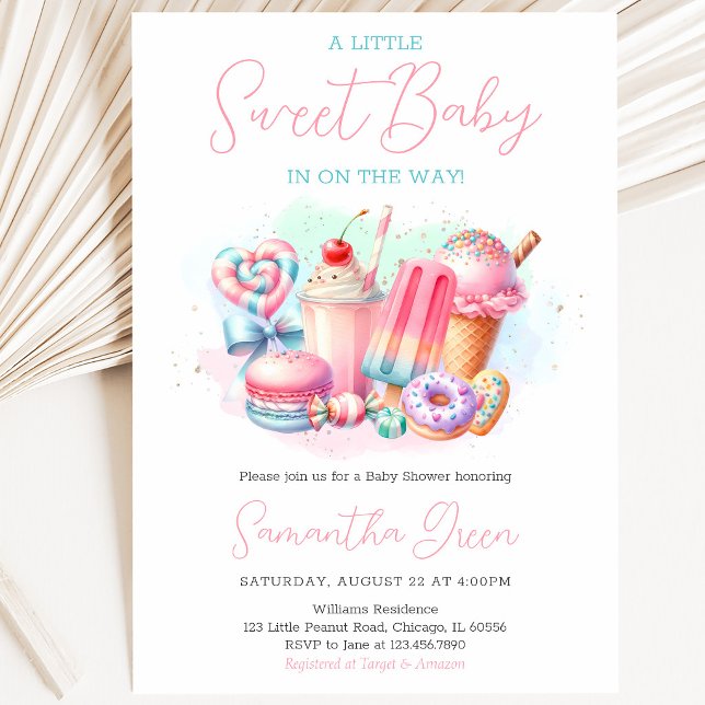 Candy land Sweets Baby Shower Invitation (Creator Uploaded)