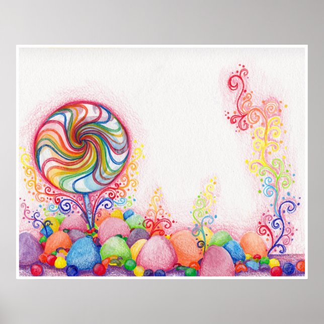 Candy Land Watercolor Print (Front)