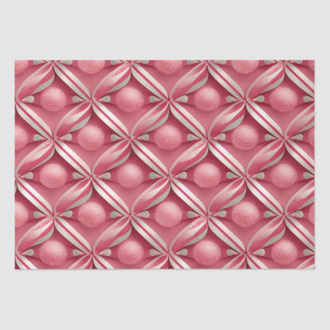 Candy Lane Collection, Pink Gumballs & Candy Canes Tissue Paper (Front)