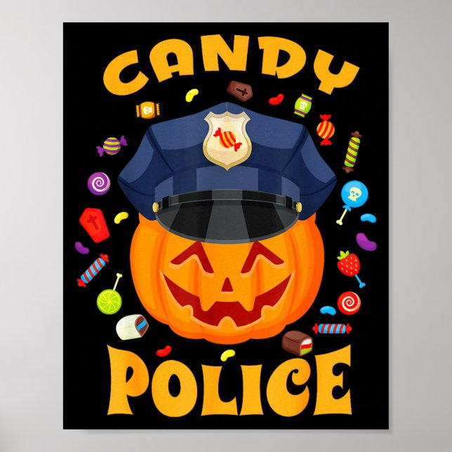 Candy Lice Halloween Party Costume Security Funny  Poster (Front)