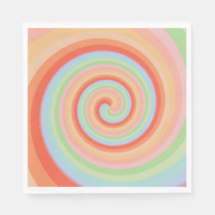 Candy Lollipop Colourful Rainbow Napkin