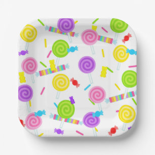 Candy Lollipop Sweet Celebration Paper Plate