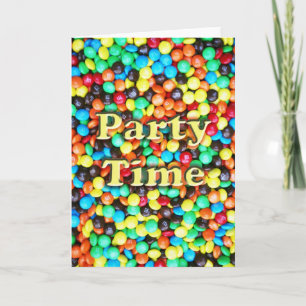 Candy-M&Ms-party time-v-26 Card