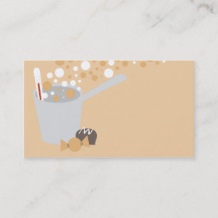 candy making boiling pot chocolate business card