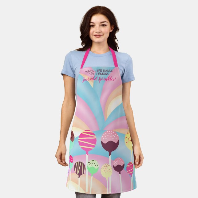 Candy making cake pops confections personalised apron (Worn)