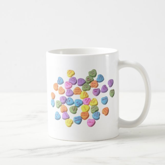 Candy Message Hearts Coffee Mug (Right)