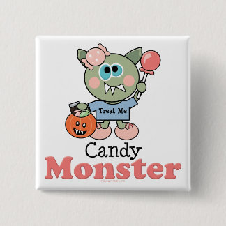 Candy Monster Halloween Button