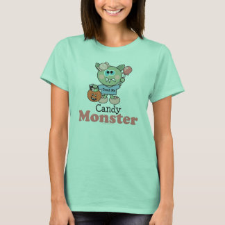 Candy Monster Halloween Ringer T shirt