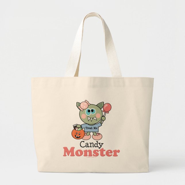 Candy Monster Halloween Trick or Treat Bag (Front)