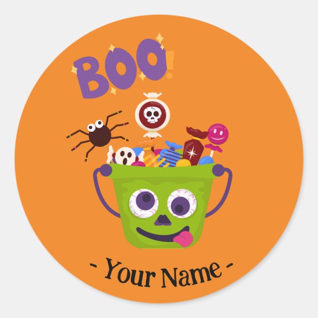 "Candy Monster in Training" Halloween Stickers (Front)