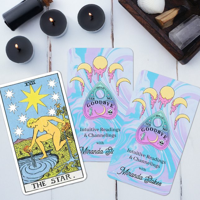 Candy Moon Phases Planchette Pink & Blue Mystical Playing Cards (Candy Moon Phases Planchette Pink & Blue Mystical Tarot Cards)