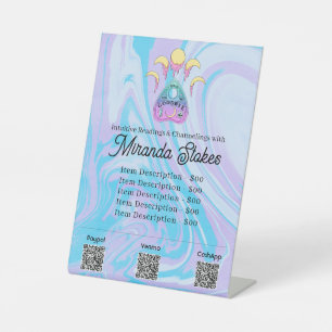 Candy Moon & Planchette Tarot Reader Price List Pedestal Sign