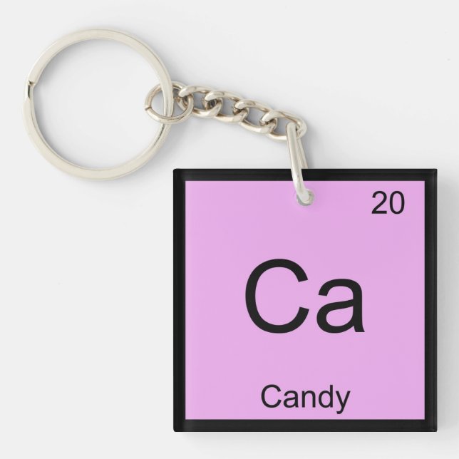 Candy Name Chemistry Element Periodic Table Key Ring (Front)