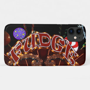 Candy Neon "FUDGE" Sign iPhone 11 Case